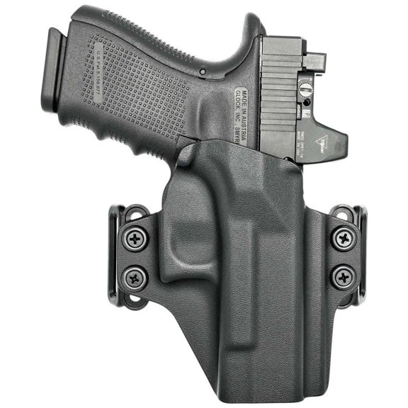 Rounded OWB KYDEX Belt Loop Holster, H&K VP9, Ambidextrous, Black, HKH-VP9-BK-AM