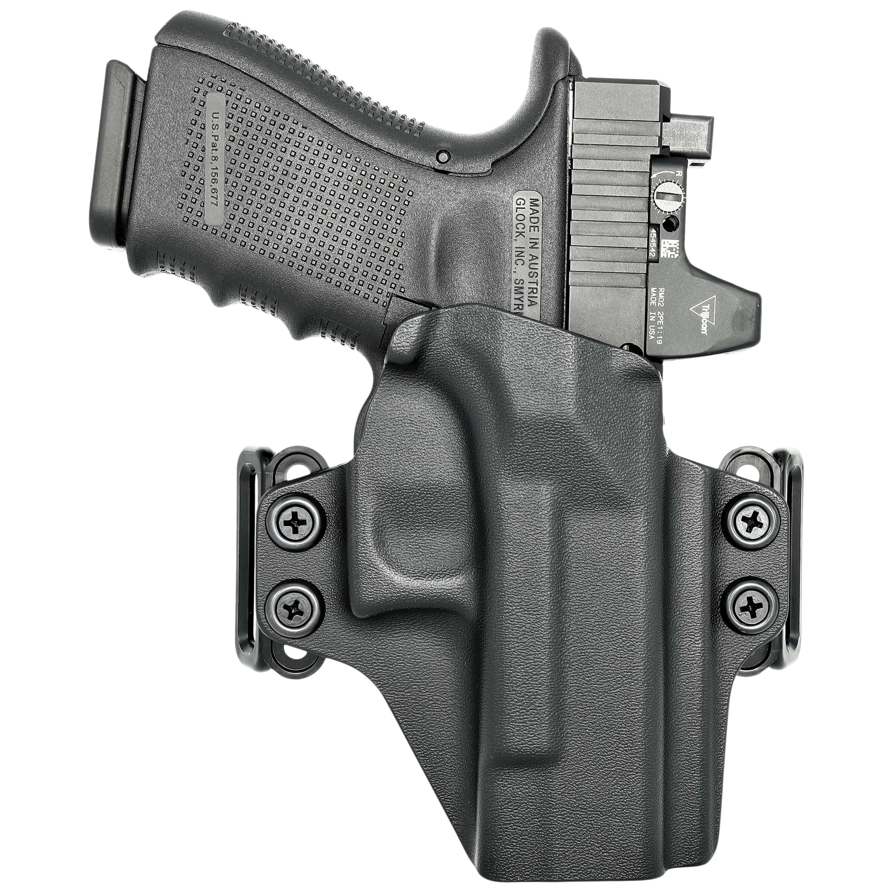 Rounded OWB KYDEX Belt Loop Holster, H&K VP9, Ambidextrous, Black, HKH
