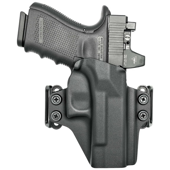 Rounded OWB KYDEX Belt Loop Holster, H&K VP9, Ambidextrous, Black, HKH-VP9-BK-AM