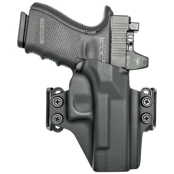 Rounded OWB KYDEX Belt Loop Holster, Ruger Security 9 Compact, Ambidextrous, Bla
