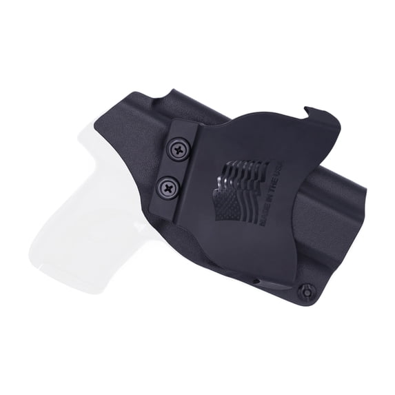 Rounded OWB KYDEX Paddle Holster, Ruger LC9/LC9s/LC380/EC9s, Left Hand, Black, R