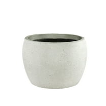 Rounded Sandstone Planter with Minimalist Design