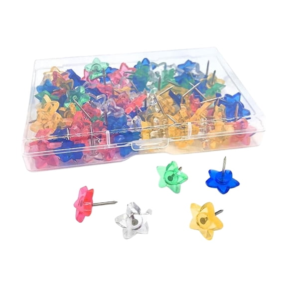Rounded Shape Push Pins, Small Map Tacks Set with Metal Points for Bulletins Board, Fabric Marking and Picture Hanging