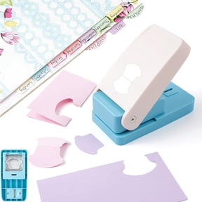 Rounded Tab Index Embossing Paper Punch, Manual Embossing Punch Cutter for Planner Notebook Scrapbook Junk Journal, Desktop Paper Punch Tool