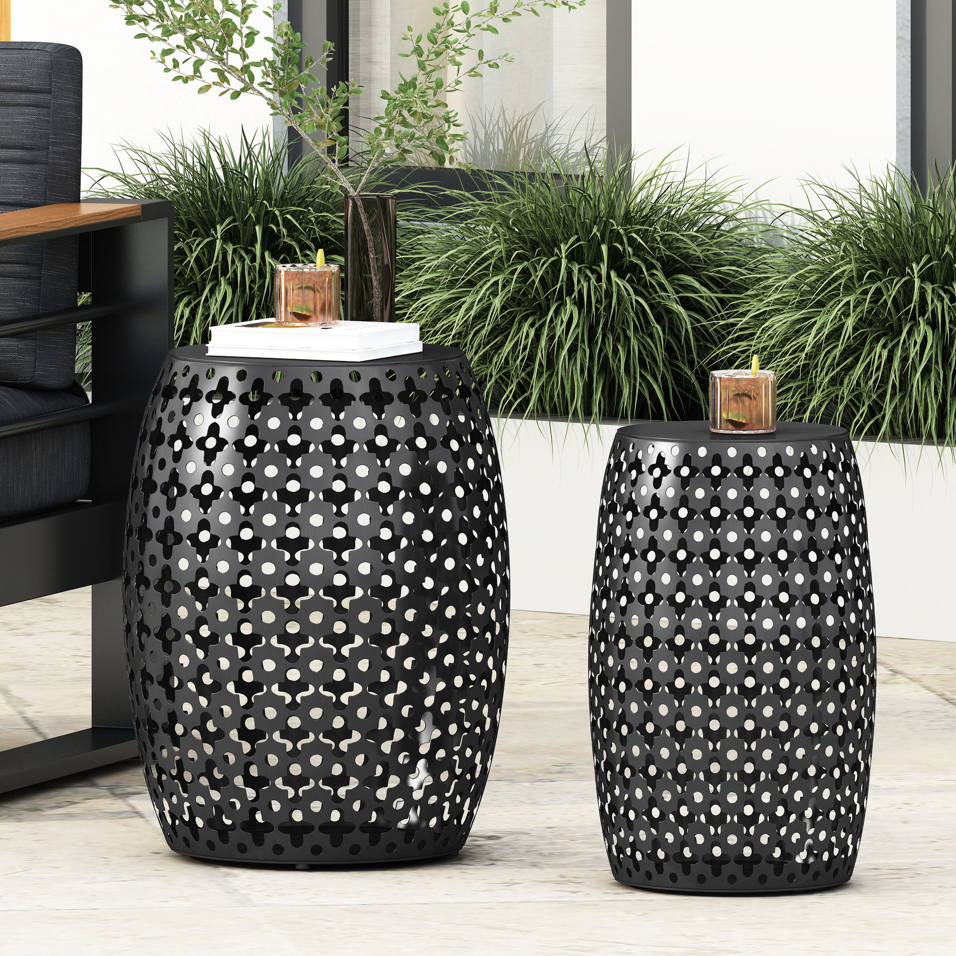 Rounded cross iron cut details | Enhance the look of your seating space ...