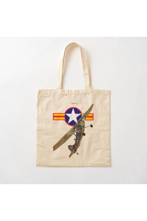 Roundel Series, Cessna Bird Dog Vh - Lpv Canvas Tote Bags, Reusable Shopping Bag