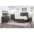 thumbnail image 1 of Roundhill Aetheria Contemporary Wood 5-Piece Storage Bedroom Set in Dark Brown, 1 of 13