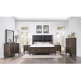 thumbnail image 1 of Roundhill Aetheria Contemporary Wood 6-Piece Upholstered Storage Bedroom Set in Dark Brown, 1 of 14