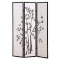 thumbnail image 1 of Roundhill Furniture 3-Panel Oriental Shoji Screen/Room Divider in Black, 1 of 4