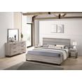 thumbnail image 1 of Roundhill Furniture Alvear Upholstered 5-Piece Bedroom Set, Weathered Gray Finish, King Size, 1 of 15