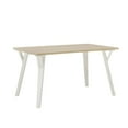 thumbnail image 1 of Roundhill Furniture Alwynn Contemporary Rectangular Dining Table, White and Natural Wood, 1 of 7