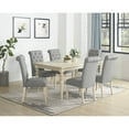 thumbnail image 1 of Roundhill Furniture Amonia 7 Piece Contemporary MDF & Rubberwood Dining Table Set, Gray, 1 of 11