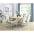 thumbnail image 1 of Roundhill Furniture Amonia 7 Piece Contemporary MDF & Rubberwood Dining Table Set, Tan, 1 of 11
