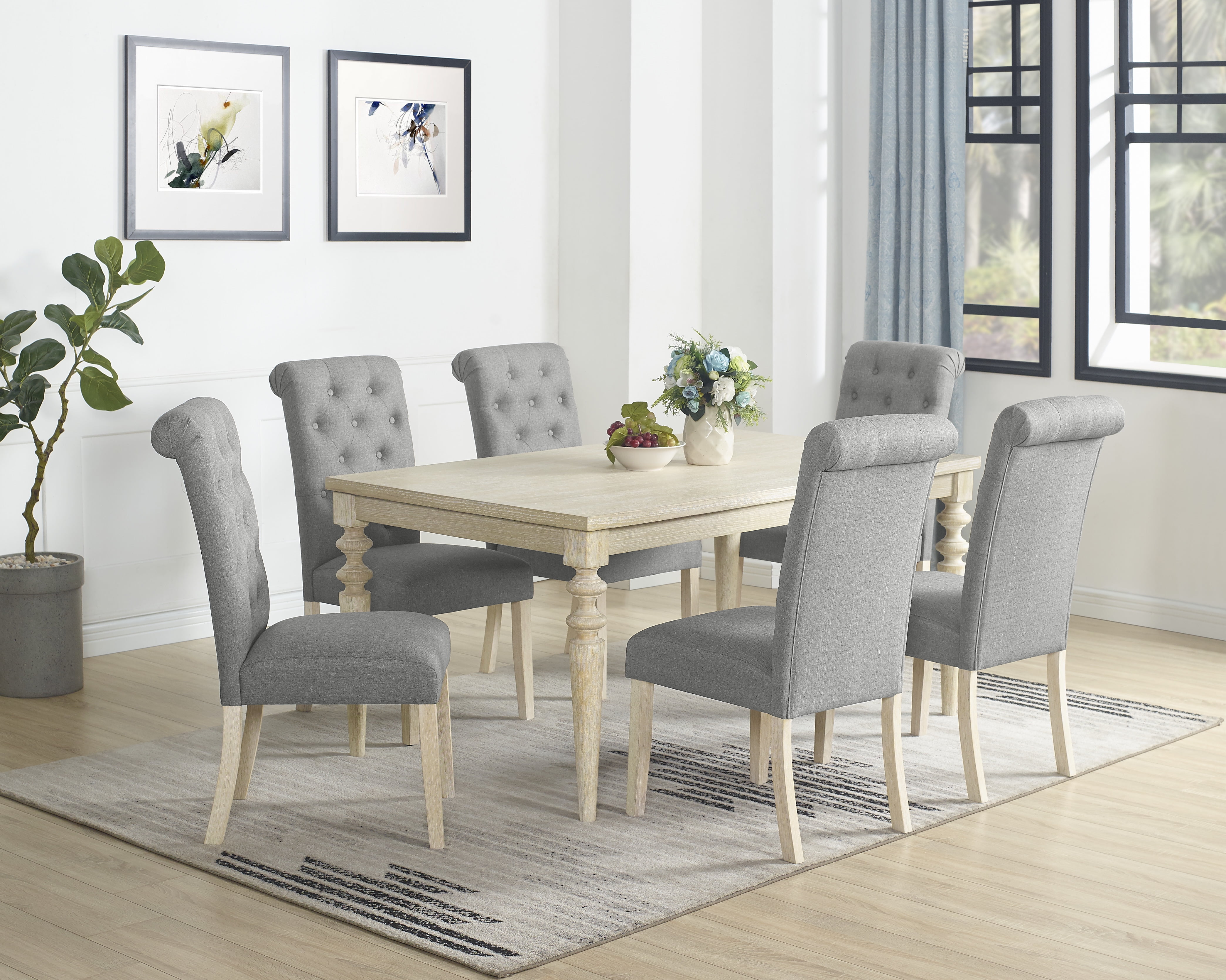 Dining Table For Roundhill Furniture Salines 31'' Height 6-Piece