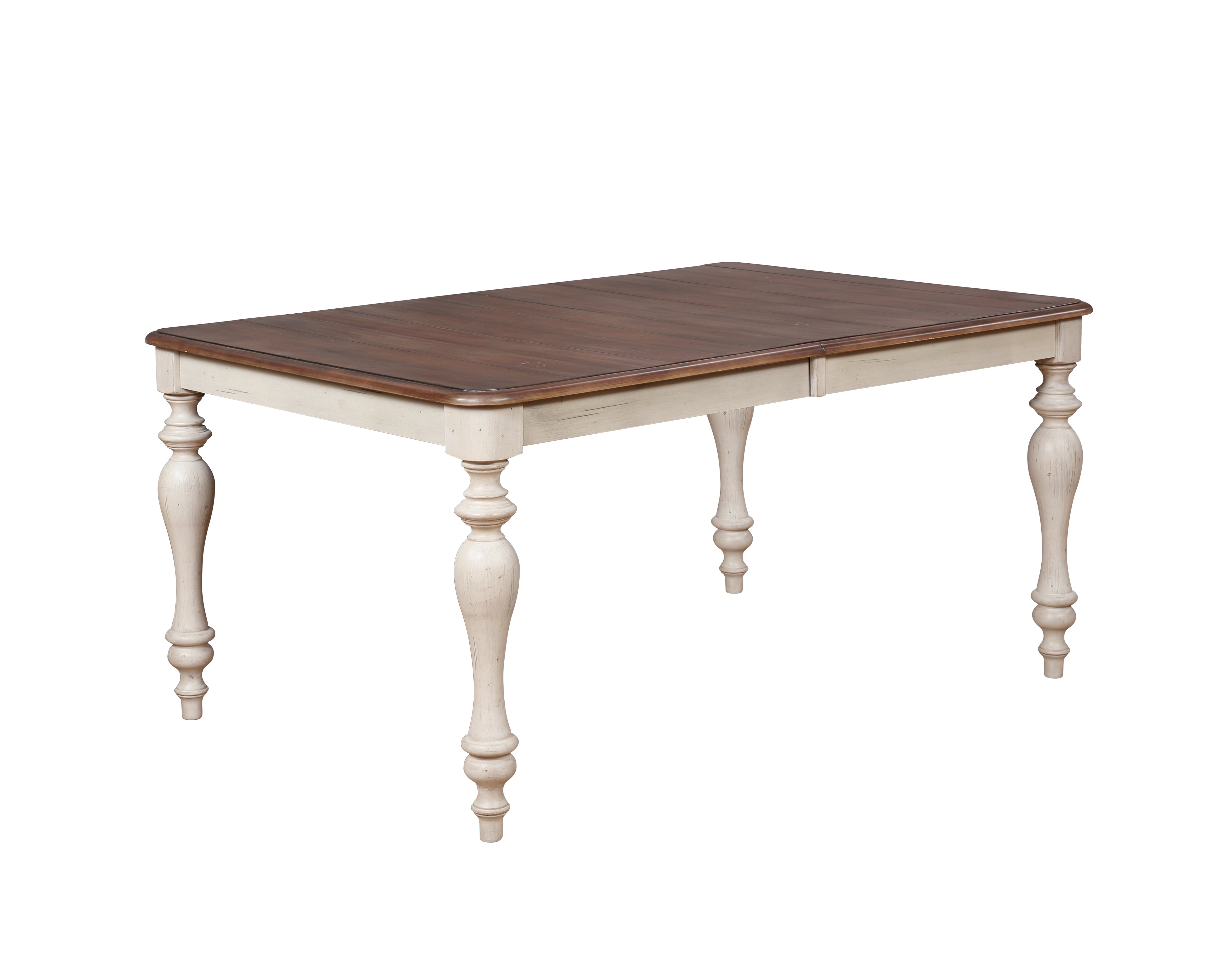 Arch Weathered Oak Dining Table With Extension Leaf - Walmart.com