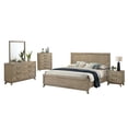 thumbnail image 1 of Roundhill Furniture Wood Bedroom Set: Panel Bed, Dresser, Mirror, Nightstand,Chest in Weathered Sand, 1 of 16
