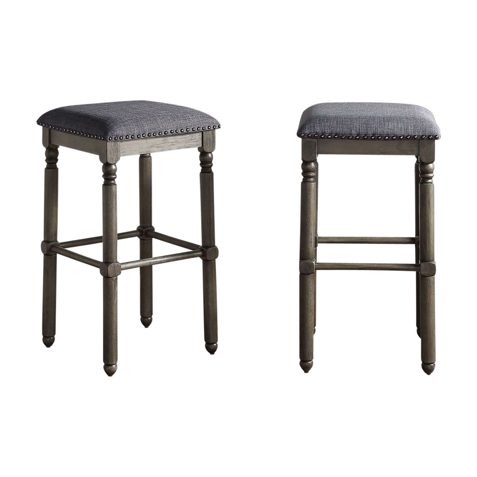 Roundhill Furniture Arnhem 29.25 in. Backless Swivel Bar Stool Set of