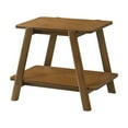 thumbnail image 1 of Roundhill Furniture Arona Mid-Century Modern Wood Shelf End Table, Walnut Finish, 1 of 10