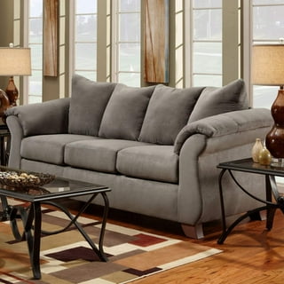 Grey microsuede sales couch