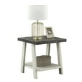 thumbnail image 1 of Roundhill Furniture Athens Contemporary Wood End Table Weathered Charcoal/Beige, 1 of 4