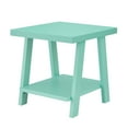 thumbnail image 1 of Roundhill Furniture Athens Contemporary Wood Shelf End Table in Teal, 1 of 7