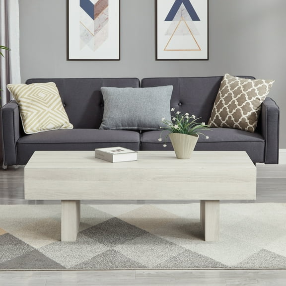 Roundhill Furniture Athens Modern Accent Coffee Table, Off-White