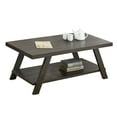 thumbnail image 1 of Roundhill Furniture Athens Wood Coffee Table with Shelf Weathered Espresso, 1 of 4