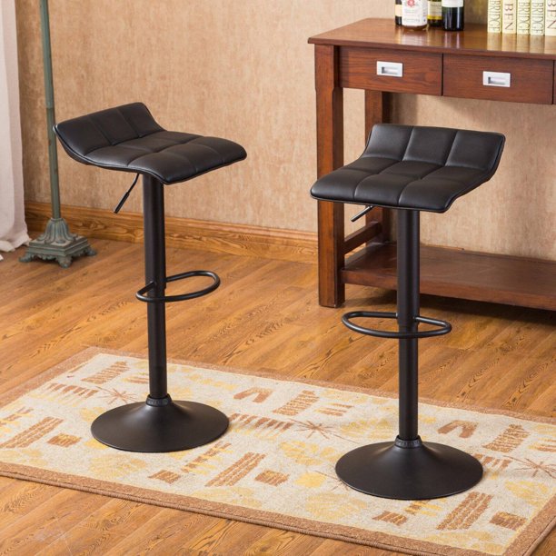 Roundhill Furniture Belham Bar Stool with Swivel & Adjustable Height