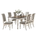 thumbnail image 1 of Roundhill Furniture Belleza French Country 7-PC Dining Set in Antique White and Weathered Oak Finish, 1 of 16