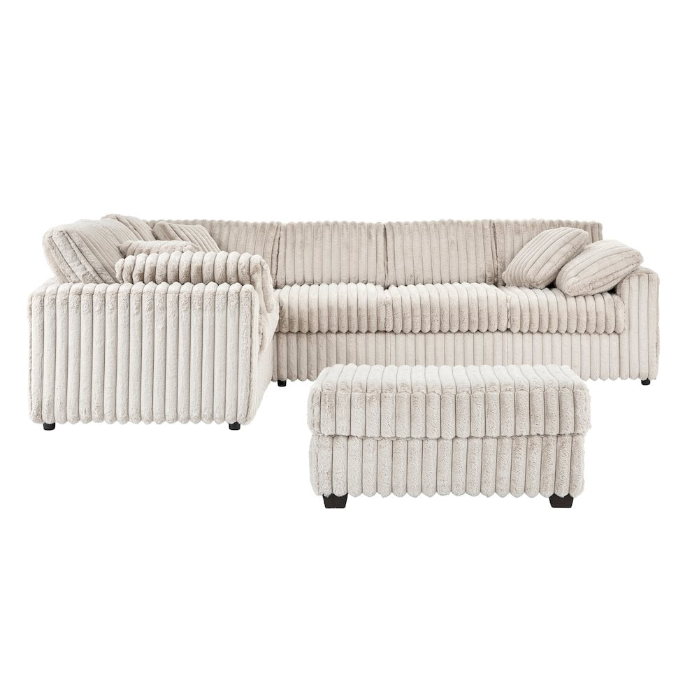 Roundhill Furniture Bally Stuhl – übergroßer Sitz, Graues Leder, Modernes Design