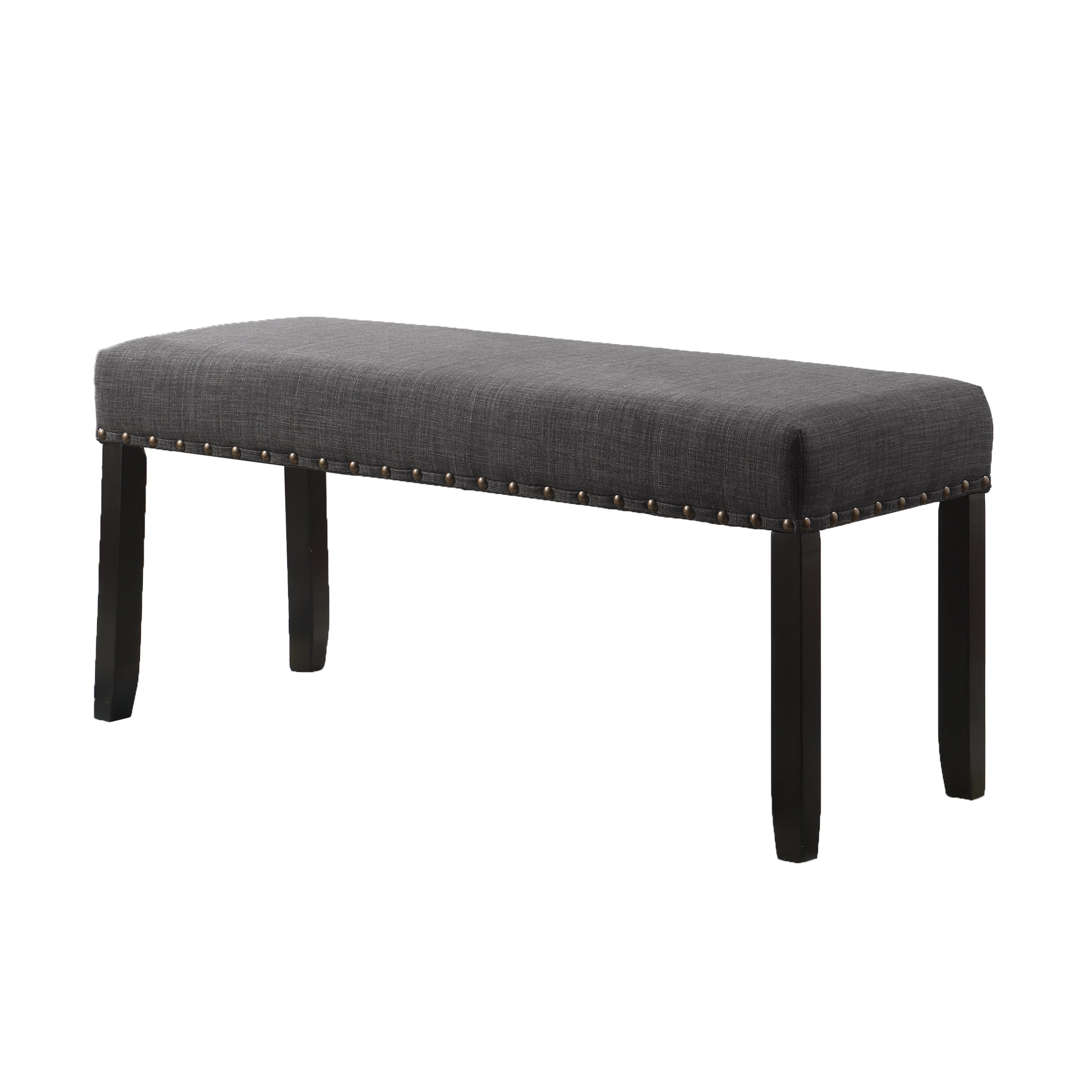 Roundhill Furniture Biony Bench Gray Walmart