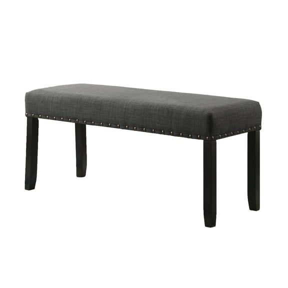 Roundhill Furniture Biony Bench, Gray