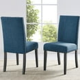 thumbnail image 1 of Roundhill Furniture Biony Blue Fabric Dining Chairs with Nailhead Trim, Set of 2, 1 of 7