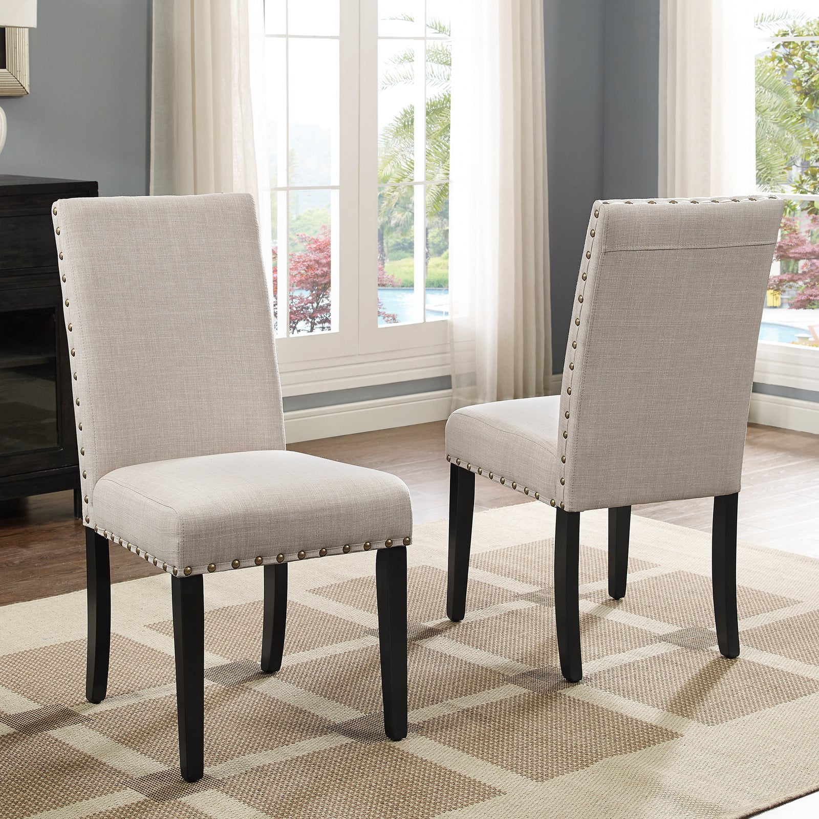 Roundhill Furniture Biony Fabric Dini...