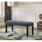 Roundhill Furniture Biony Upholstered Bench, Blue