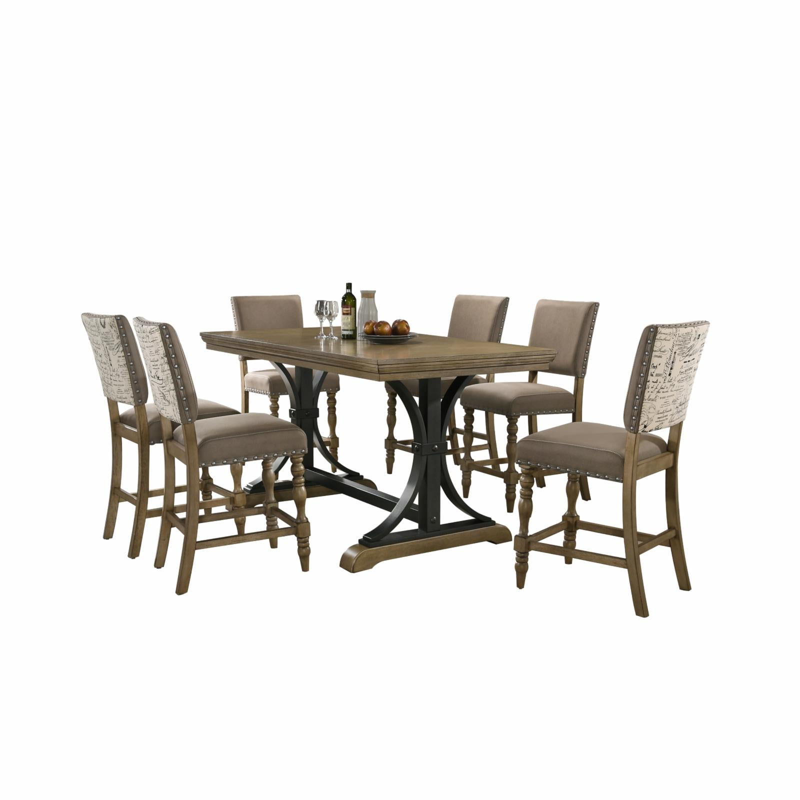 Roundhill Furniture Birmingham 7 piece Counter Height Dining Set