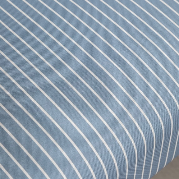 Roundhill Furniture Botticelli Blue Stripe Upholstered Slipper Accent Chair
