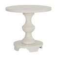 thumbnail image 1 of Roundhill Furniture Caesar Traditional Round Pedestal End Table, White, 1 of 8