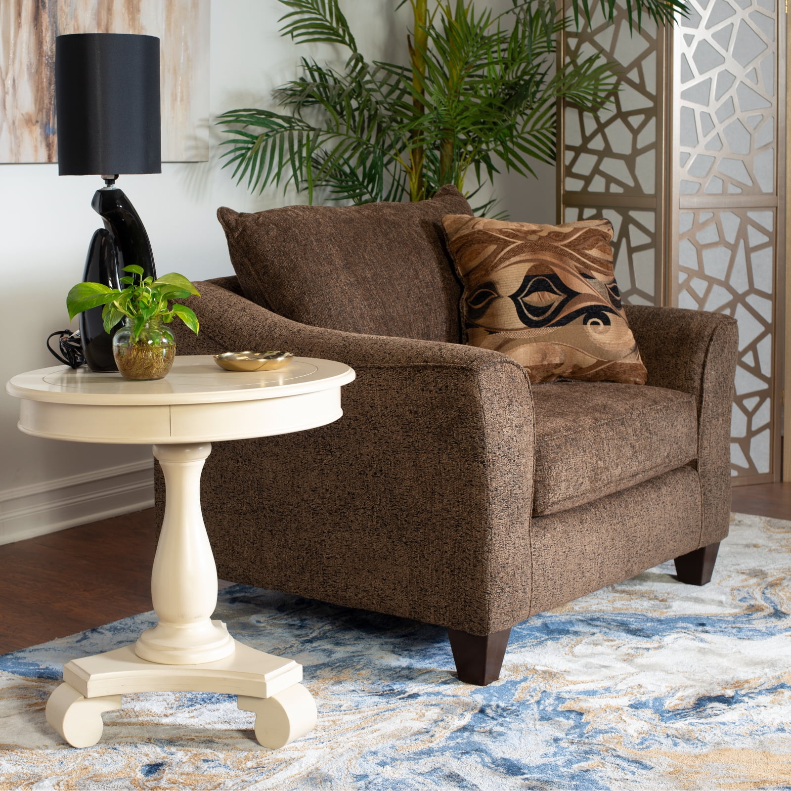 Roundhill Furniture Camero Fabric Pillowback Accent Chair