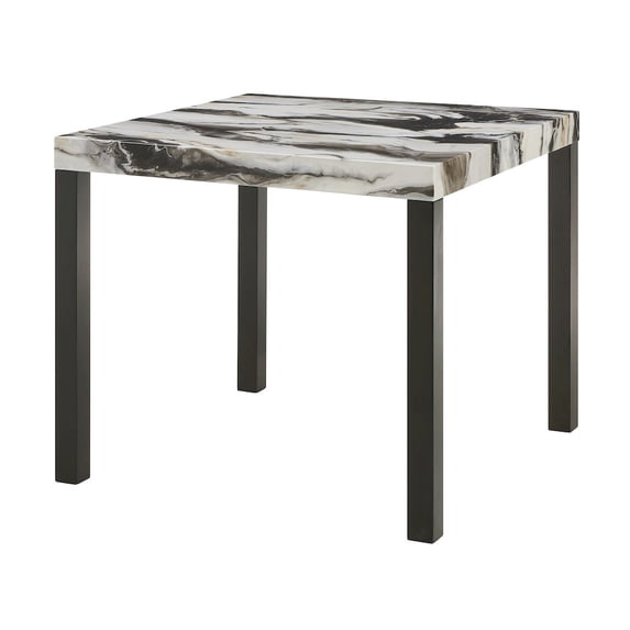 Roundhill Furniture Cavira Modern Faux Marble Counter Height Dining Table