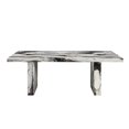thumbnail image 1 of Roundhill Furniture Cavira Modern Faux Marble Dining Table with Double Pedestal Base, 1 of 9