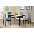 thumbnail image 1 of Roundhill Furniture Citico Metal 5-Piece Dinette Set with Laminated Faux Marble Top, Off White Table with Gray Chairs, 1 of 7