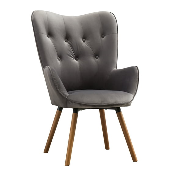 Roundhill Furniture Doarnin Wingback Chair, Gray