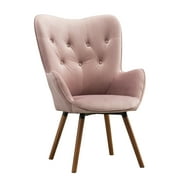 Roundhill Furniture Doarnin Wingback Chair, Mauve