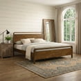 thumbnail image 1 of Roundhill Furniture Eldren Wood Platform Bed in Walnut Finish, King, 1 of 11