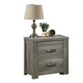 thumbnail image 1 of Roundhill Furniture Floren Contemporary Weathered Gray Wood Two-Drawer Nightstand, 1 of 6
