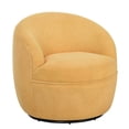thumbnail image 1 of Roundhill Furniture Galleria 360 Swivel Teddy Sherpa Barrel Chair, Yellow, 1 of 7