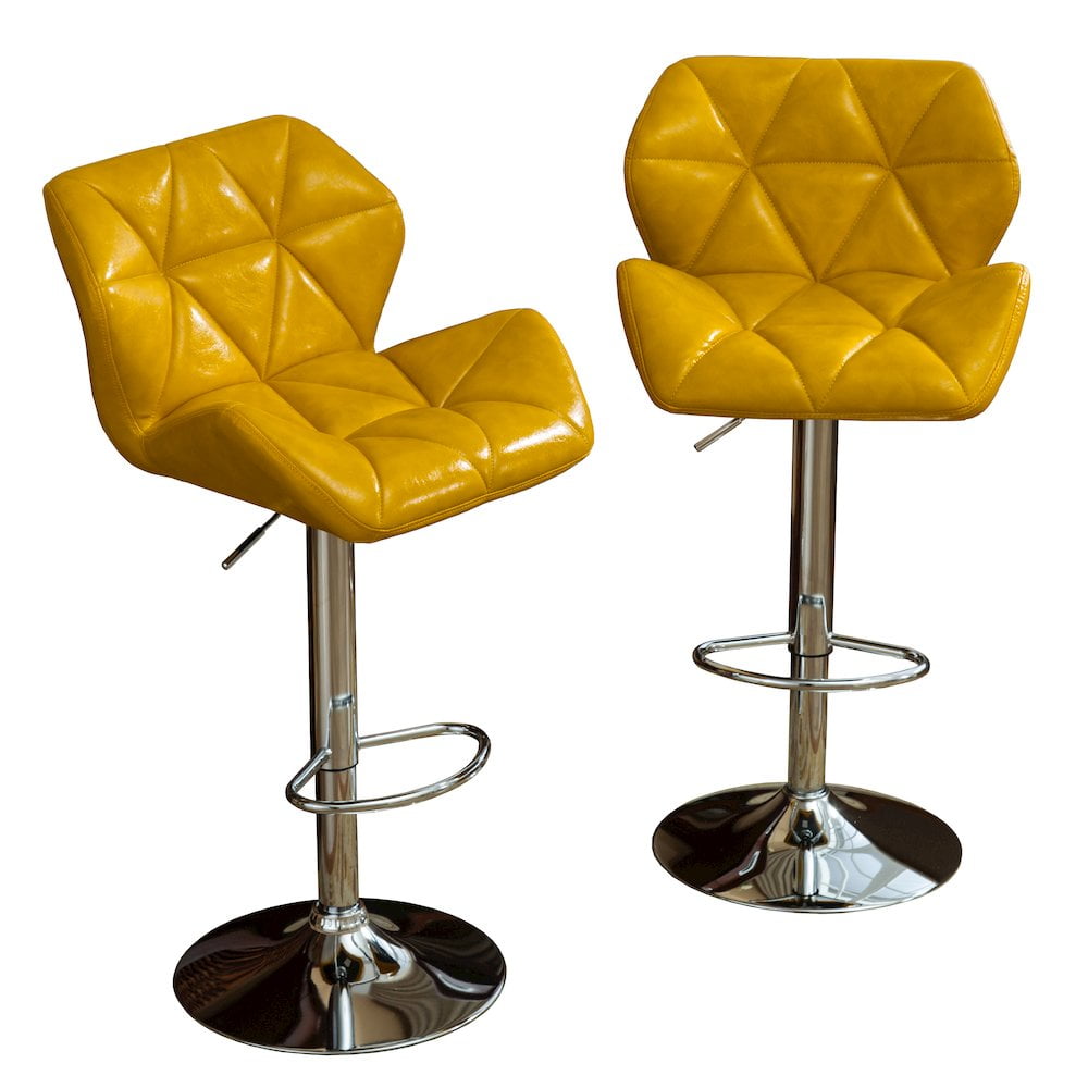 Roundhill furniture glasgow contemporary tufted adjustable height hydraulic bar stools sale