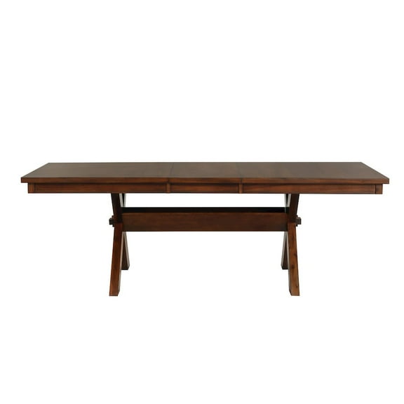 Roundhill Furniture Karven Trestle Extendable Dining Table - Dark Hazelnut