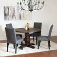 thumbnail image 1 of Roundhill Furniture Kohland 5 Piece Transitional MDF & Oak Dining Table Set, Gray, 1 of 7
